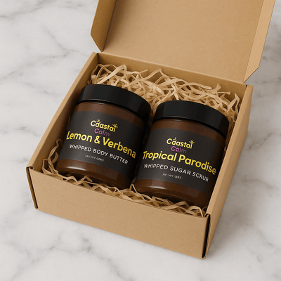Organic Whipped Body Butter & Sugar Scrub Bundle | Natural Skincare
