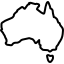 Map outline of Australia